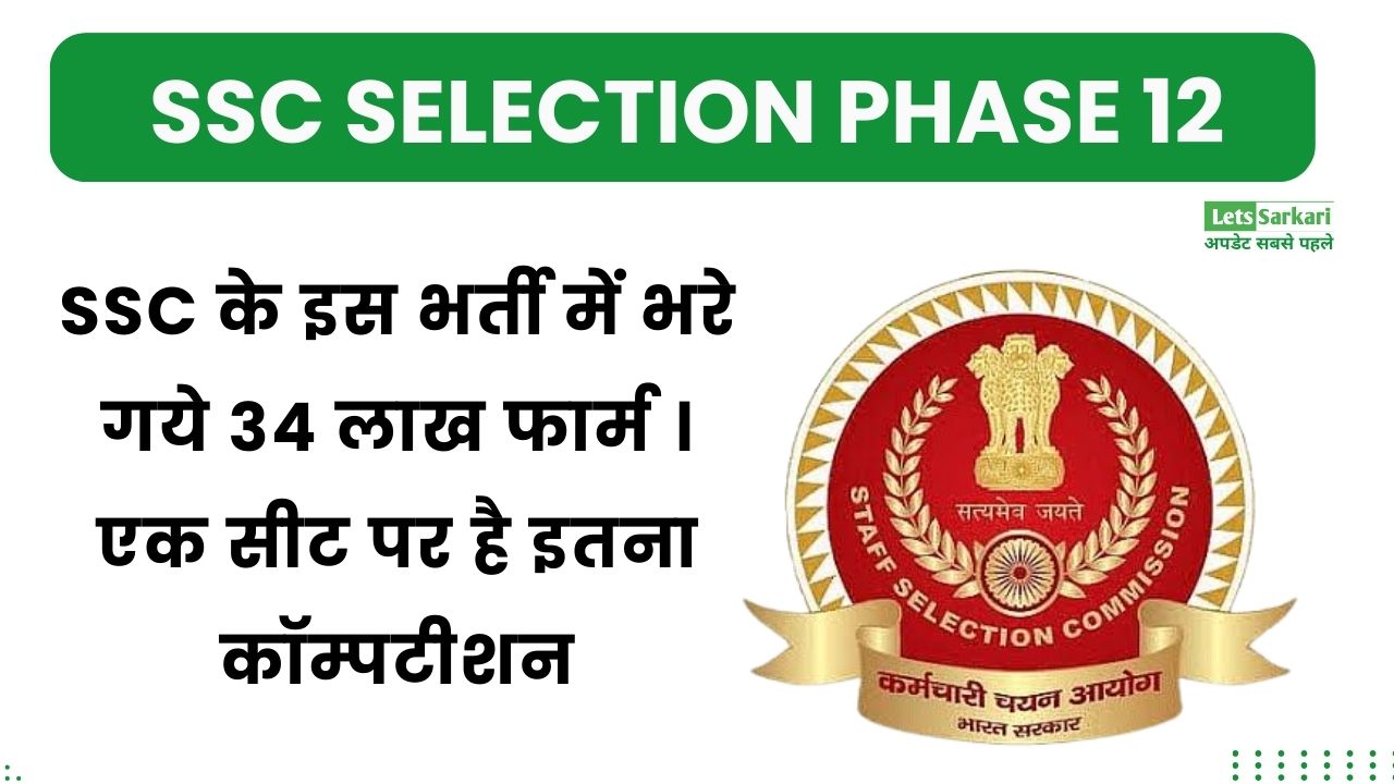 SSC SELECTION PHASE 12 me kitne form bhare gaye